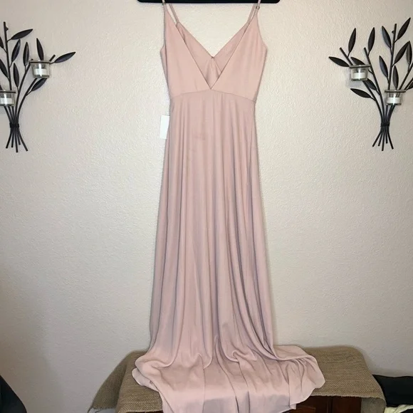 SHOW ME YOUR MUMU Mariah Wrap Dress Dusty Blush Size XS NEW - Picture 8 of 13